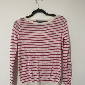 Ralph Lauren vintage lightweight pink stripe sweater